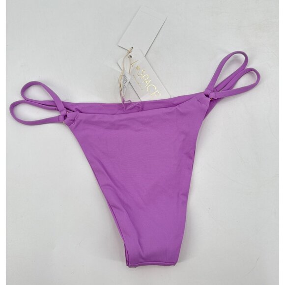 LSpace Bitsy Cut Purple Bikini Bottom Size Small Double Strap Detail - Picture 1 of 5